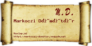 Markoczi Dömötör névjegykártya